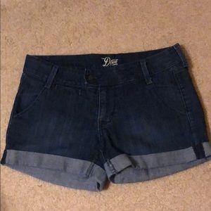 Cuffed Denim Shorts